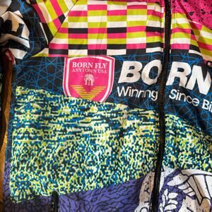 Born Fly parachute jacket size medium y2k 90s stay fly anytown USA